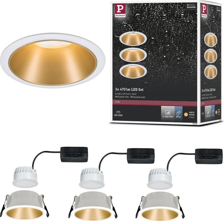 Produktbild Paulmann Einbauleuchte Cole Set (460 lm)