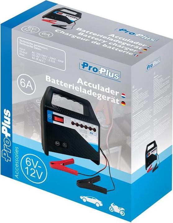 Produktbild ProPlus Batterieladegerät 6V/12V 6Amp. (12V, 6V, 6 A)