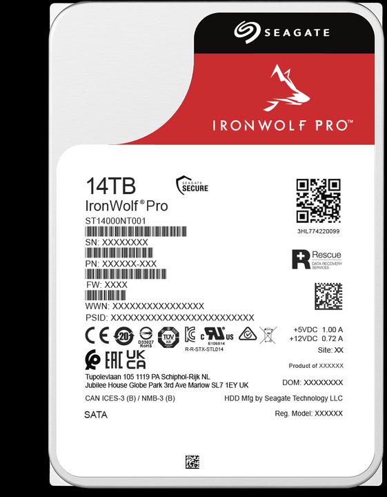 Produktbild Seagate IronWolf Pro High WRL (14 TB, 3.5", CMR)