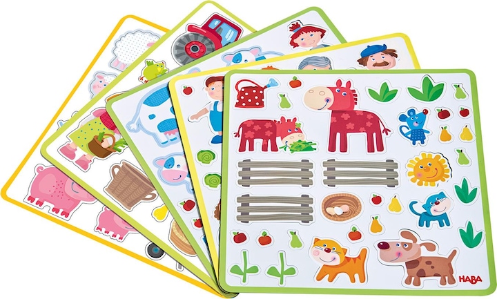 Actual product image Haba Magnetic game box Peters and Paulines Farm (122 pieces)