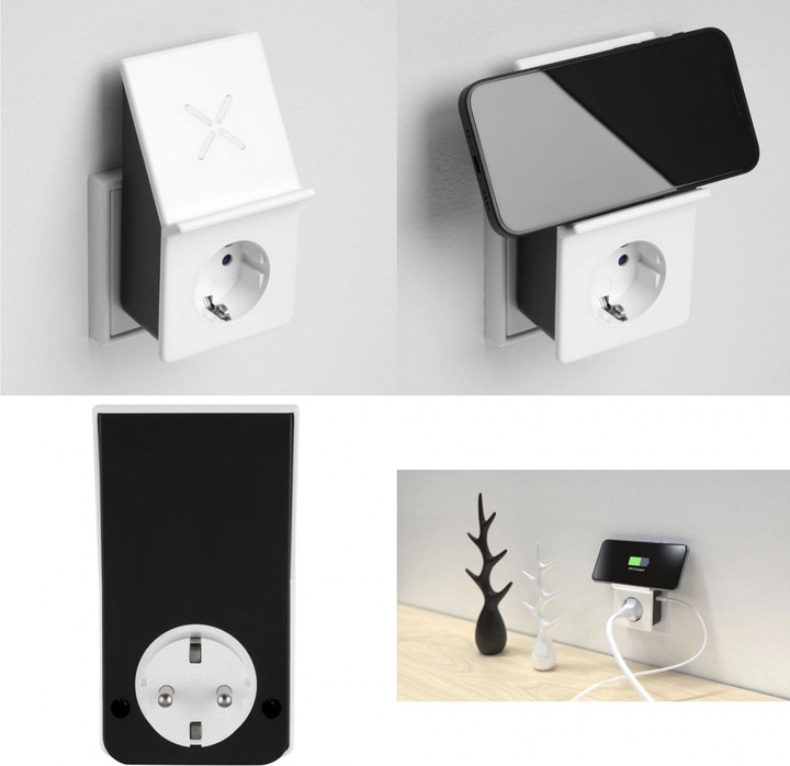 Produktbild REV USB-Ladeadapter mit Wireless Charging + 1x Steckdose (10 W)
