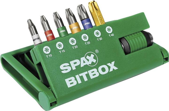 Actual product image Spax BITbox T-STAR PLUS (6 BITS T10-T40 25MM + 1 (Hexagon socket TX)