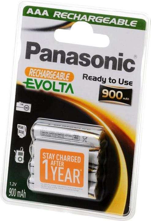Produktbild Panasonic Rechargeable Evolta (4 Stk., AAA, 900 mAh)