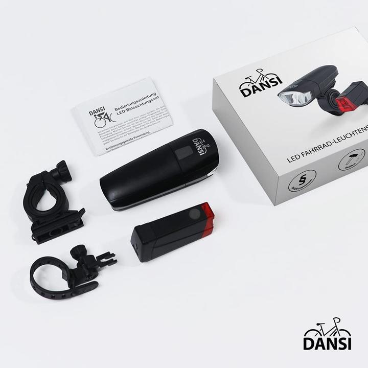 Immagine prodotto Dansi Set di luci per bicicletta a LED Basic (90 lm, 35 lm)