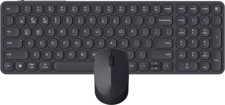 Image du produit Rapoo Ensemble de bureau sans fil multimode 9710M, AZERTY, gris foncé (00228037) (DE, Sans fil)