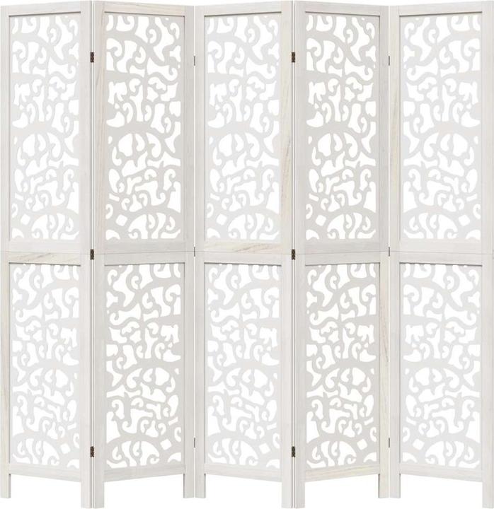 Image du produit vidaXL Séparation de pièce Paravent Séparateur de pièce 6pcs Blanc Bois massif Paulownia