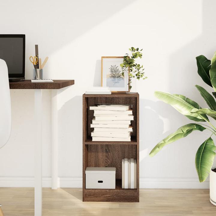 Produktbild vidaXL Bücherregal Regal Standregal Büroregal Aktenregal Braun Eichen-Optik (40 x 24 x 76 cm)