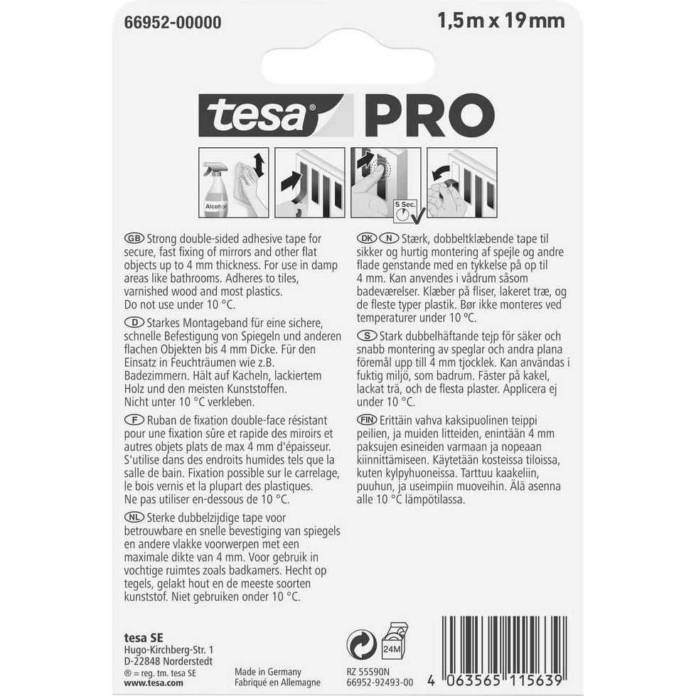 Thumbnail - tesa, Klebeband, Mounting PRO Spiegel 1,5m:19mm (19 mm)