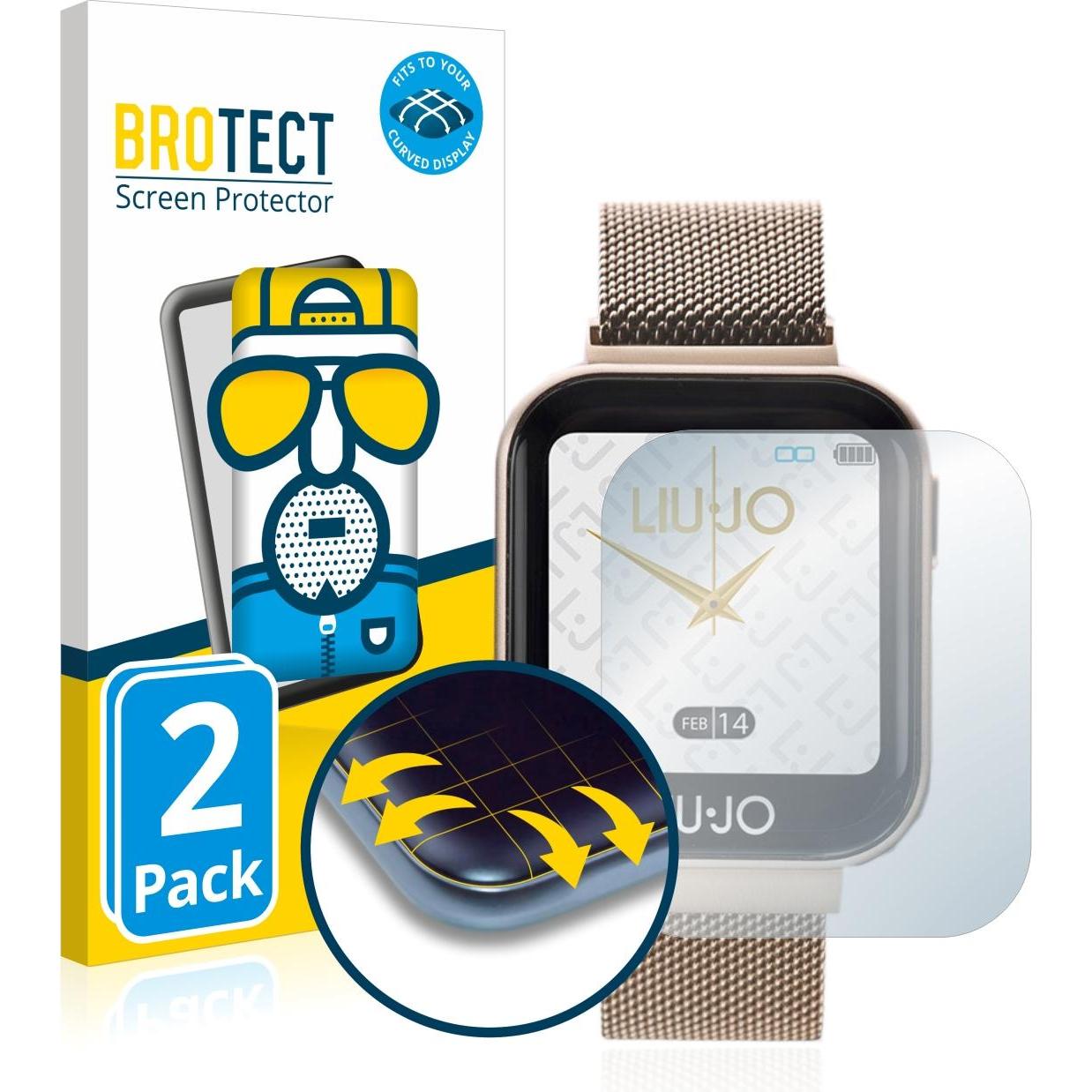 BROTECT Full-Cover Displayschutz Matt, Smartwatch Schutzfolie, Grau