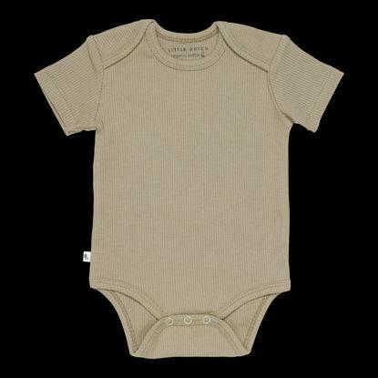 Image du produit Little Dutch Body manches courtes Rib Olive - 50/56 (50, 56)