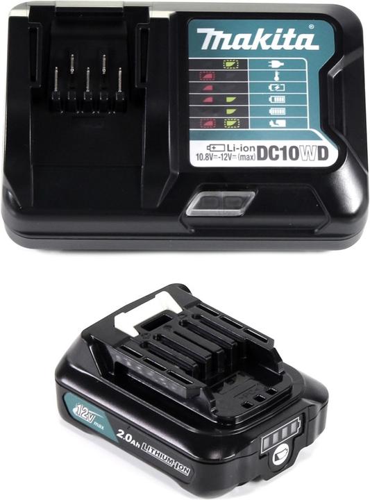 Actual product image Makita Power Source Kit 12V with 1x BL1021B battery 2.0Ah + DC10WD charger (12 V)