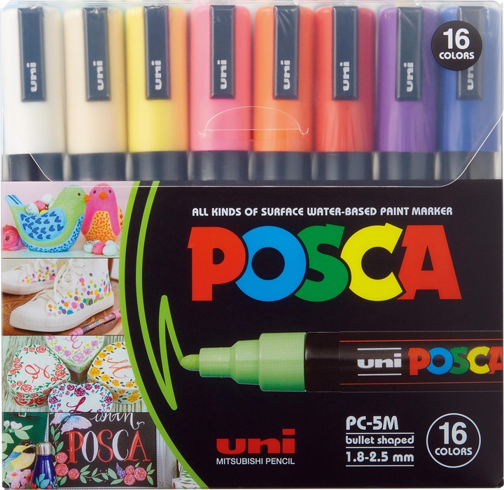 Image du produit Posca Marqueur PC-5M pointe ogive (Multicolore, 2.50 mm, 16 x)