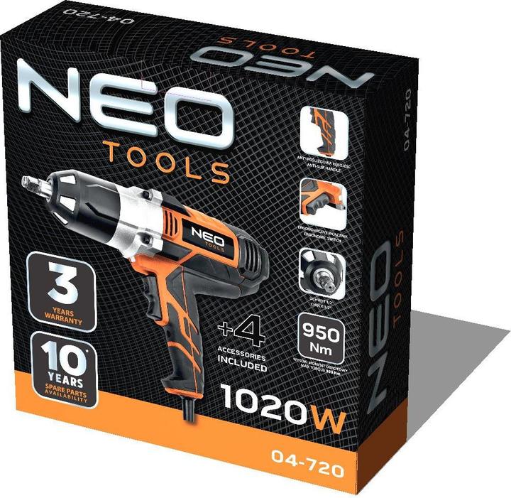 Actual product image Neo 1020W impact wrench, 950 Nm