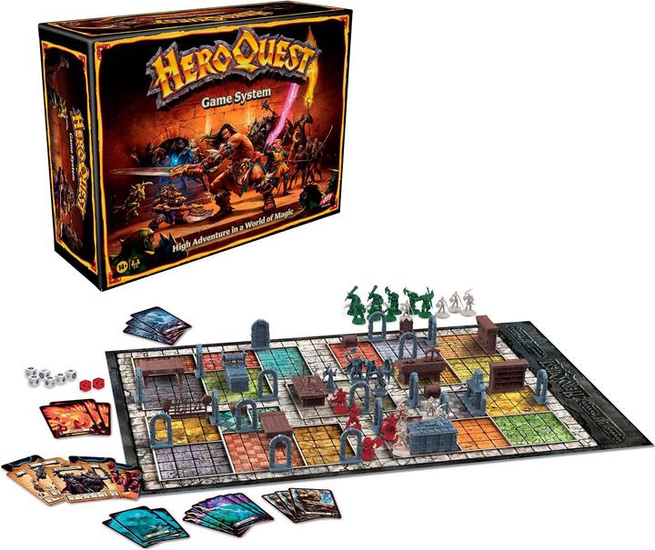 Immagine prodotto Hasbro Gaming HASD0048 - HeroQuest - Brettspiel, für 2-5 Spieler, ab 14 Jahren (DE-Ausgabe) (Tedesco)