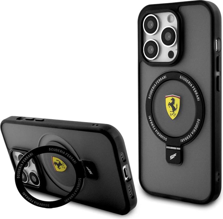 Produktbild Ferrari FEHMP15XUSCAK iPhone 15 Pro Max 6.7" czarny/black hardcase Ring Stand 2023 Collection MagSaf (Apple iPhone 15 Pro Max)