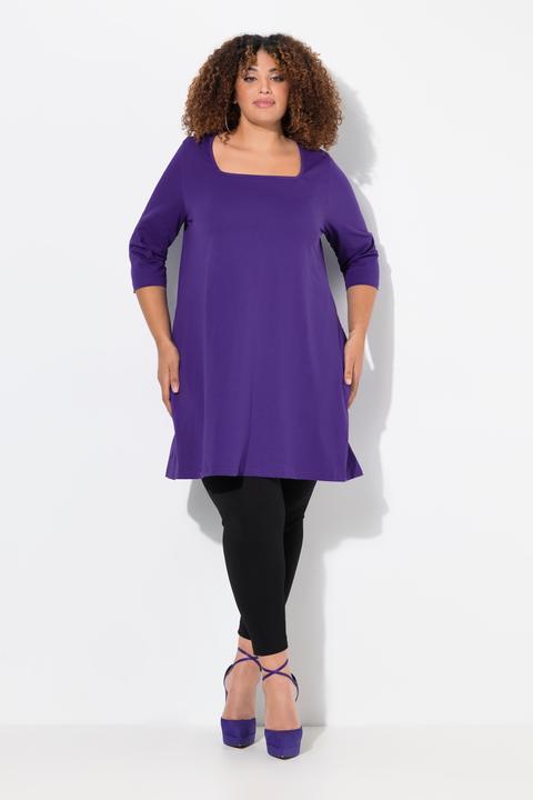Produktbild Ulla Popken Longshirt, A-Linie, Carré-Ausschnitt, 3/4-Arm (50, 52)