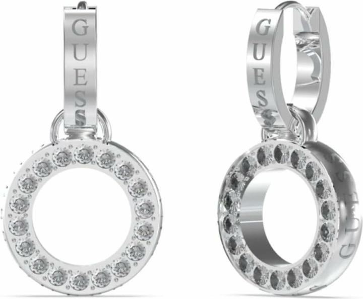 Produktbild Guess Circle Lights steel pendant earrings JUBE03167JWRHT/U (Edelstahl)