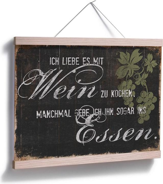 Actual product image Trenddeko I love to cook with wine (60 x 50 cm)