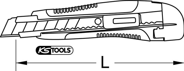 Actual product image KS Tools Universal snap-off blade knife 18 mm 907.2135 (Cutters)