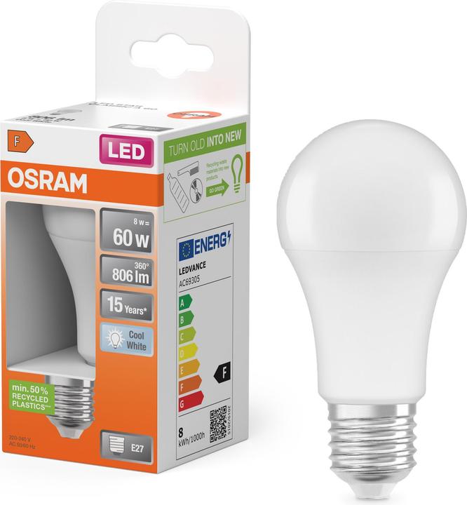 Produktbild Osram Led Star Classic A (E27, 8.50 W, 806 lm, 1 x, F)