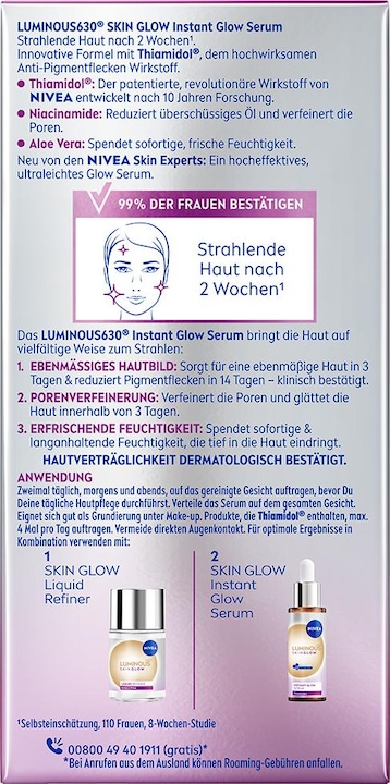 Immagine prodotto NIVEA Luminous630® Skin Glow Instant Glow Serum (15 ml)