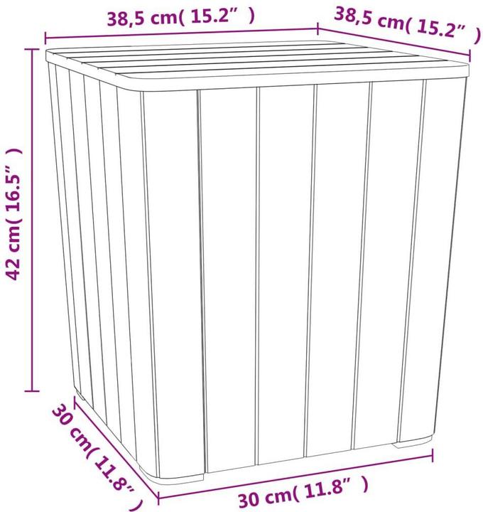 Image du produit vidaXL Gartentisch mit abnehmbarer Tischplatte