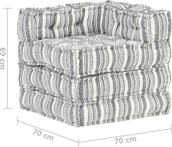 Image du produit VidaXL Pouf modulaire 3 places