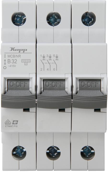 Produktbild Kopp Leitungsschutzschalter, 32A, 3-pollig, Char. B