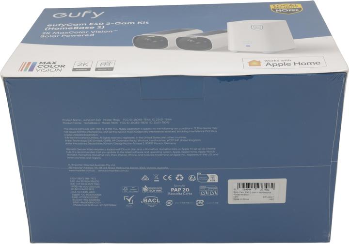 Actual product image eufy Anker EufyCam 2x E40 + HomeBase 2 16GB | Human detection (2688 x 1520 pixels)