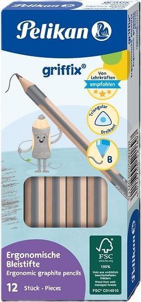 Productafbeelding Pelikan griffix potloden sterkte B 12 st. in vouwdoosje (3.50 mm, B, 12 x)