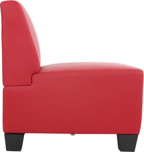 Produktbild Mendler Modular 3-Sitzer Sofa Couch Lyon, Kunstleder - rot, ohne Armlehnen (3-Sitzer)