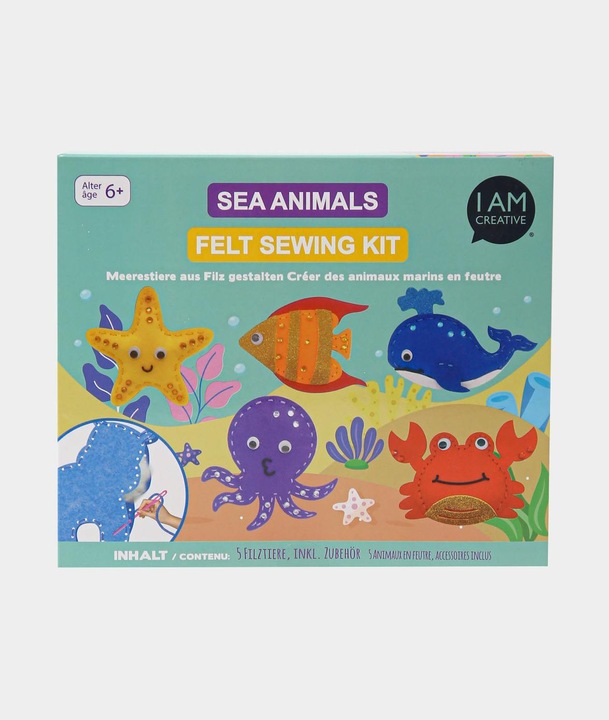 Immagine prodotto I Am Creative Set da cucito in feltro, set completo di animali
