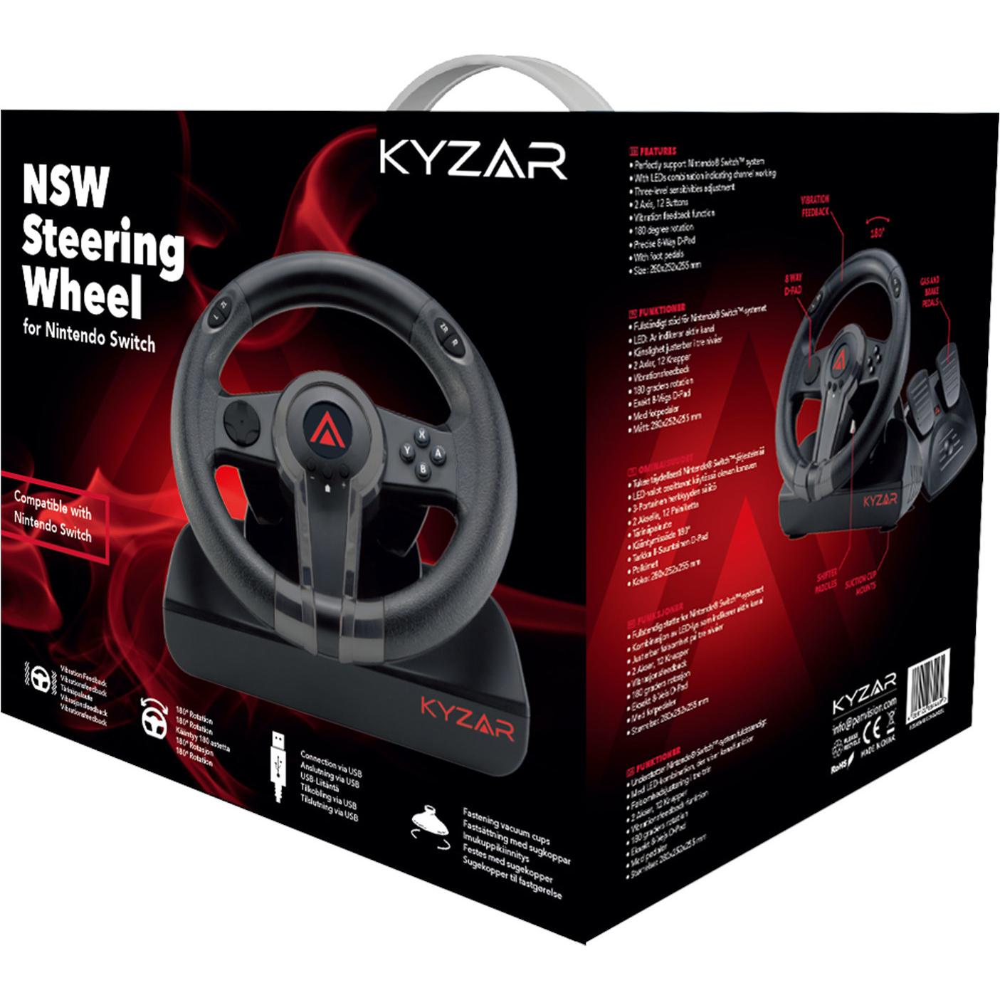 Thumbnail - Kyzar Switch Racing Wheel (Switch), Gaming Controller