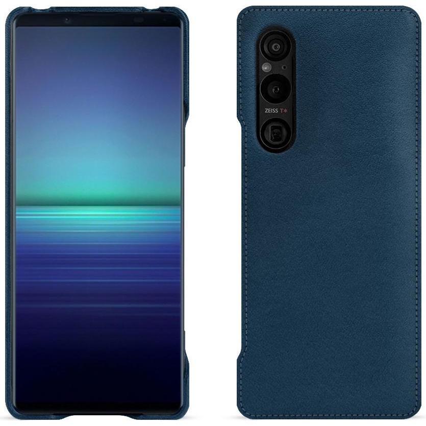 Thumbnail - Noreve Lederschutzhülle (Sony Xperia 1 V), Smartphone Hülle, Blau