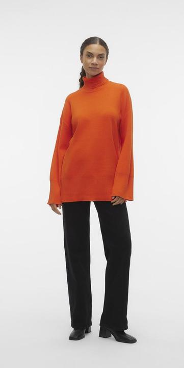 Image du produit Vero Moda VMGOLDNEEDLE WIDE LS LONG ROLLNECK PULL. Pull en maille (S)