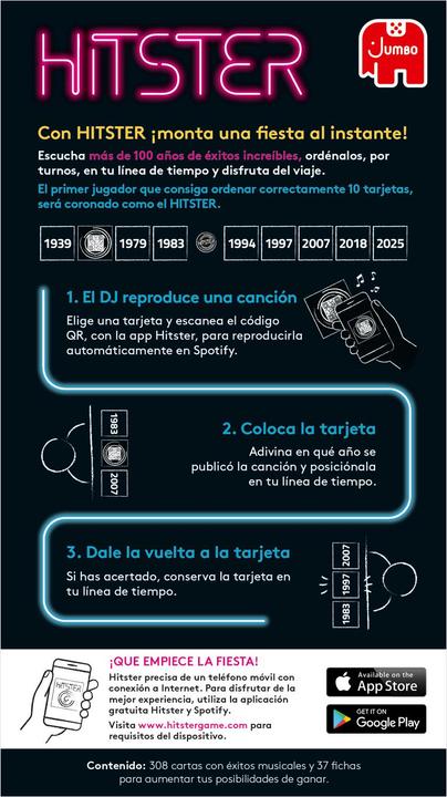 Actual product image Jumbo Hitster (Edición En Español) (Spanish, 2 - 10 Players)