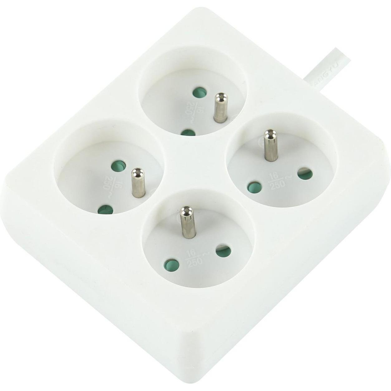 Logon, Steckdosenleiste, 4-WAY POWER STRIP: WHITE - (4 x, 1.50 m)