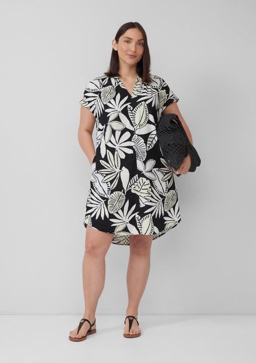 Produktbild S.Oliver Kleid Blusenkleid aus Leinenmix mit Eingrifftaschen (44)