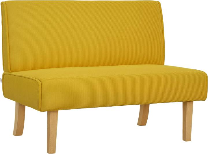 Actual product image Homcom 2 Sitzer Sofa Polyester Gelb (2 person sofa)