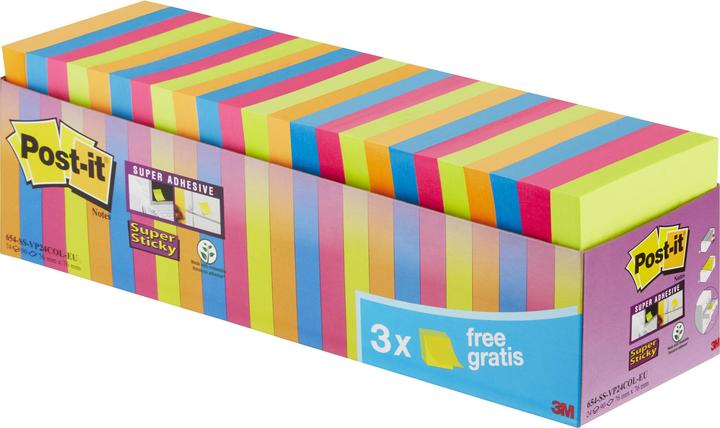 Produktbild Post-it Super Sticky 21 + 3 (76 x 76 mm)