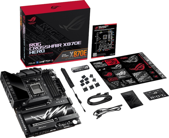 Actual product image ASUS Rog Crosshair X870e Hero (AM5, AMD X870E, ATX)