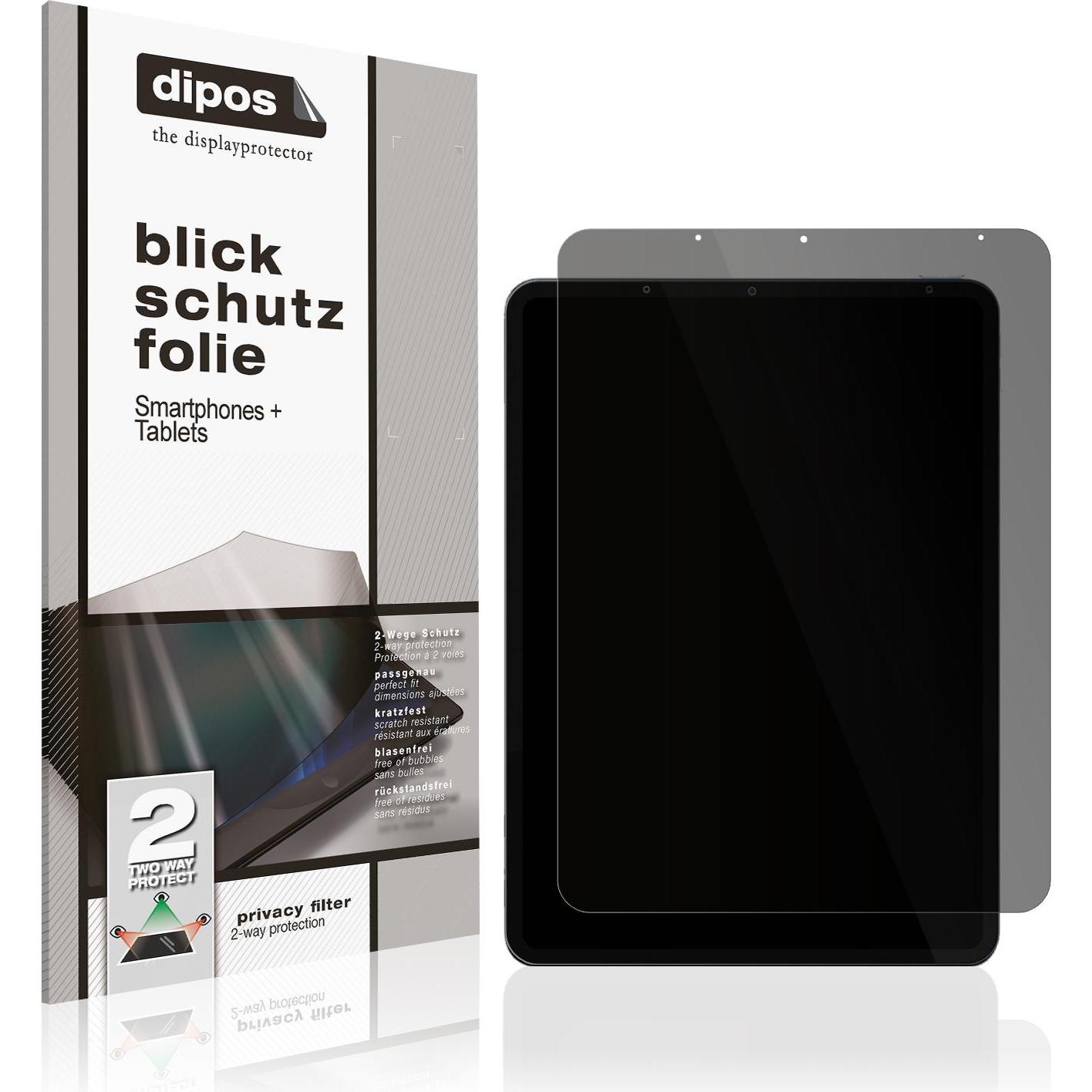 Dipos Blickschutzfolie 2-Way Anti-Shock (1 Stück, IPad Air (2022)), Tablet Schutzfolie