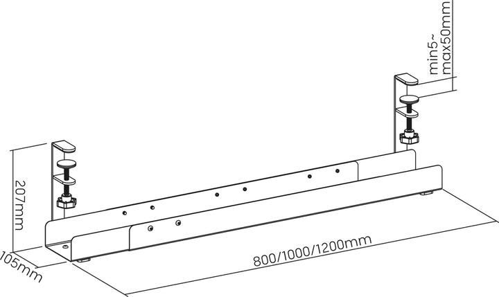 Productafbeelding InLine Kabelgeleiderail (Kabelopening, 10.50 cm)