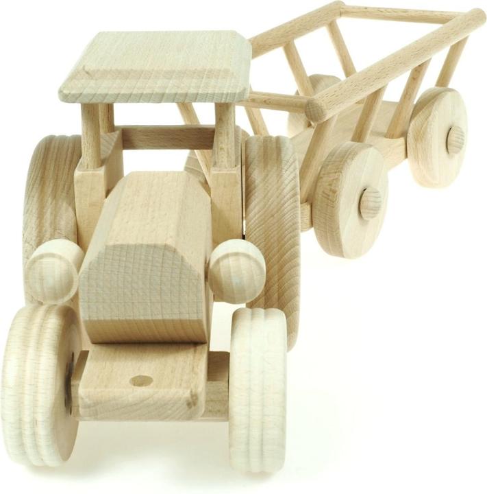 Produktbild Holzecke Traktor mit Leiterwagen Spielzeug