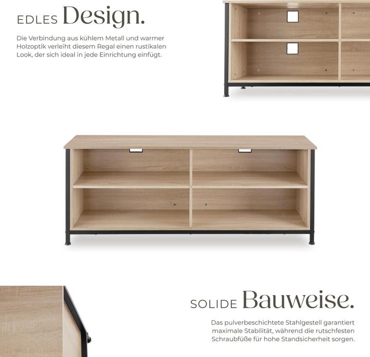 Produktbild tectake Sideboard Navan 147x41x60,5cm