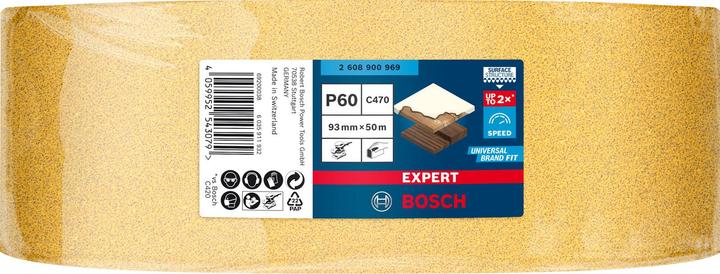 Produktbild Bosch Professional Zubehör EXPERT C470 Schleifpapierrolle zum Handschleifen, 93 mm x 50 m, G 60 (60)