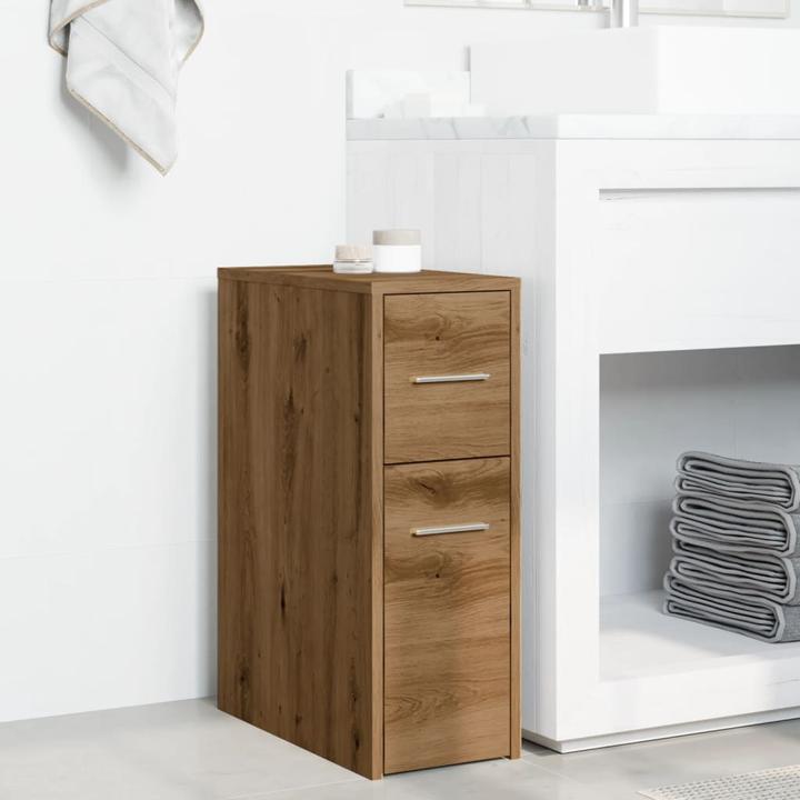Image du produit vidaXL Armoire de salle de bain Étroite avec roulettes