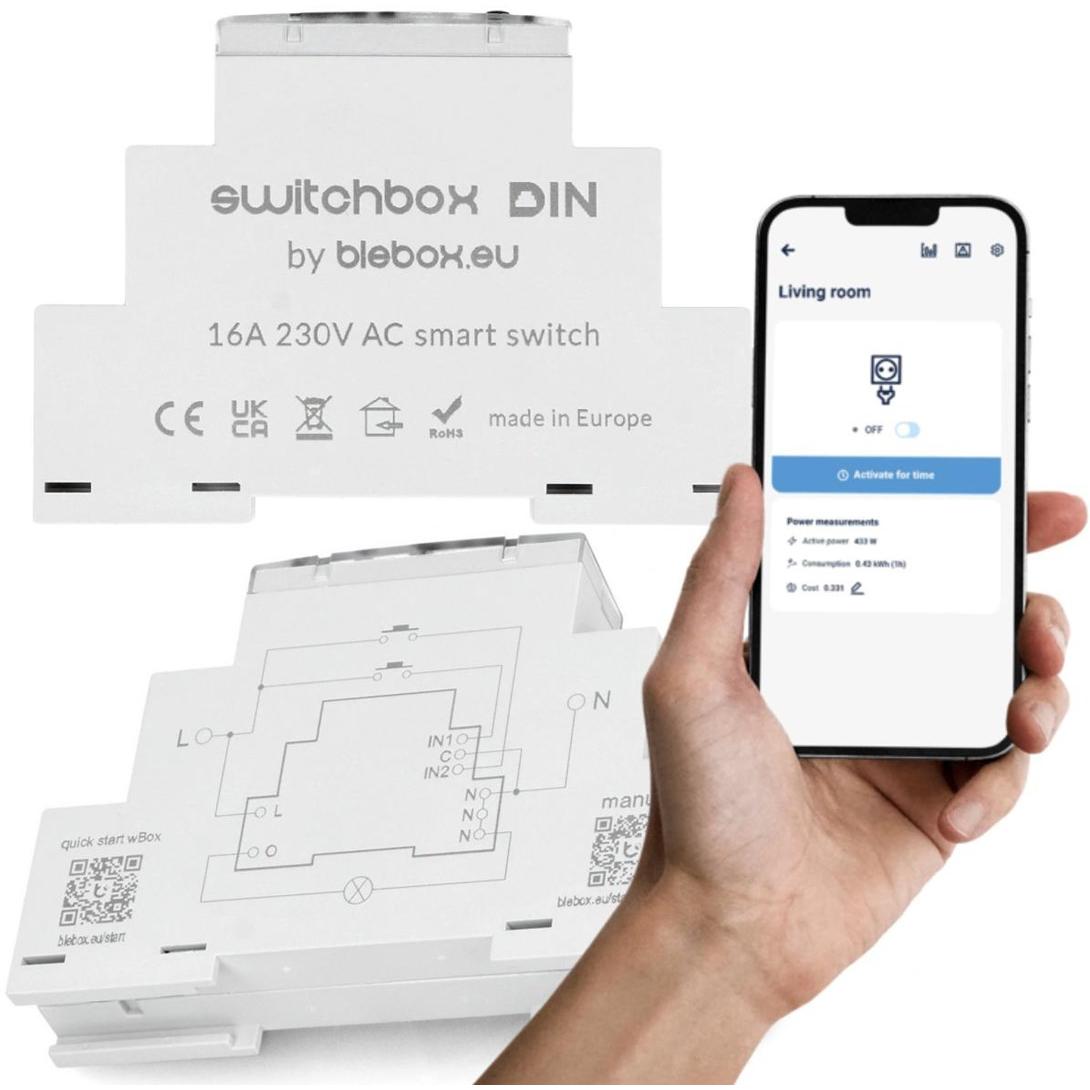 BleBox, Aktor, Schaltkasten Relaismodul din (Schaltaktor)