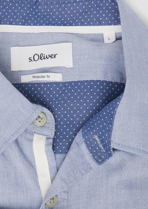 Immagine prodotto s.Oliver Hemd Regular Fit: Gemustertes Langarmhemd mit Brusttasche (L)