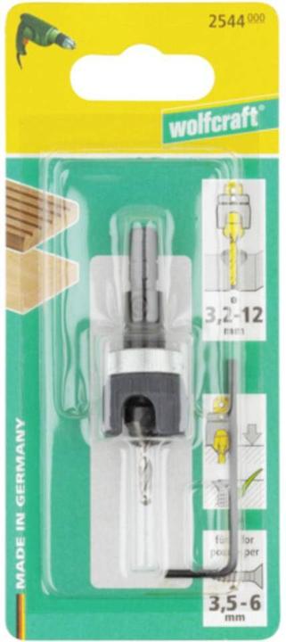 Produktbild wolfcraft 1 Vorbohrer m Senker+Tiefenst. ø3,2x12mm (12 mm, 3.2 mm)